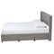 Baxton Studio Braylon Transitional Light Grey Fabric and Dark Brown Finished Wood 3-Drawer Platform Bed-Full 232-13077-ZORO - alternate 5